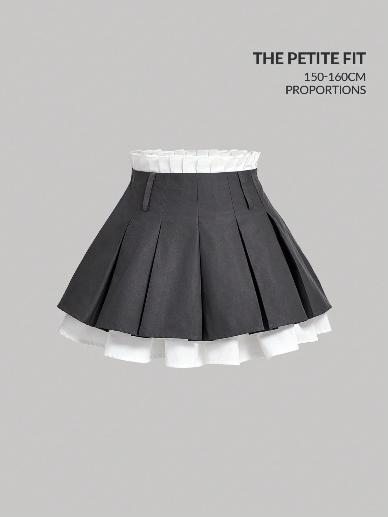 MOD Petite Women's Autumn Cute Dark Green Double Layer Pleated Mini Skirt,Back-To-School School Petite Perfect Low Rise Skirts,Y2k Cute Carnival Costume