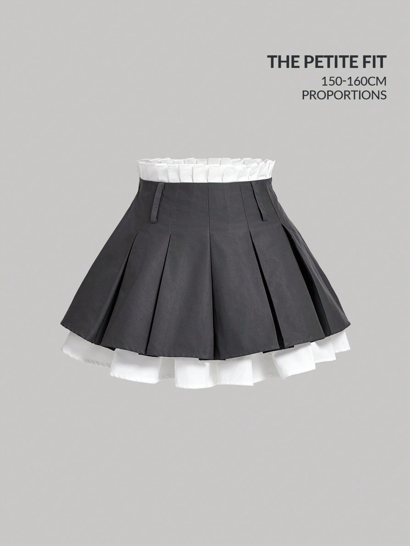 MOD Petite Women's Autumn Cute Dark Green Double Layer Pleated Mini Skirt,Back-To-School School Petite Perfect Low Rise Skirts,Y2k Cute Carnival Costume