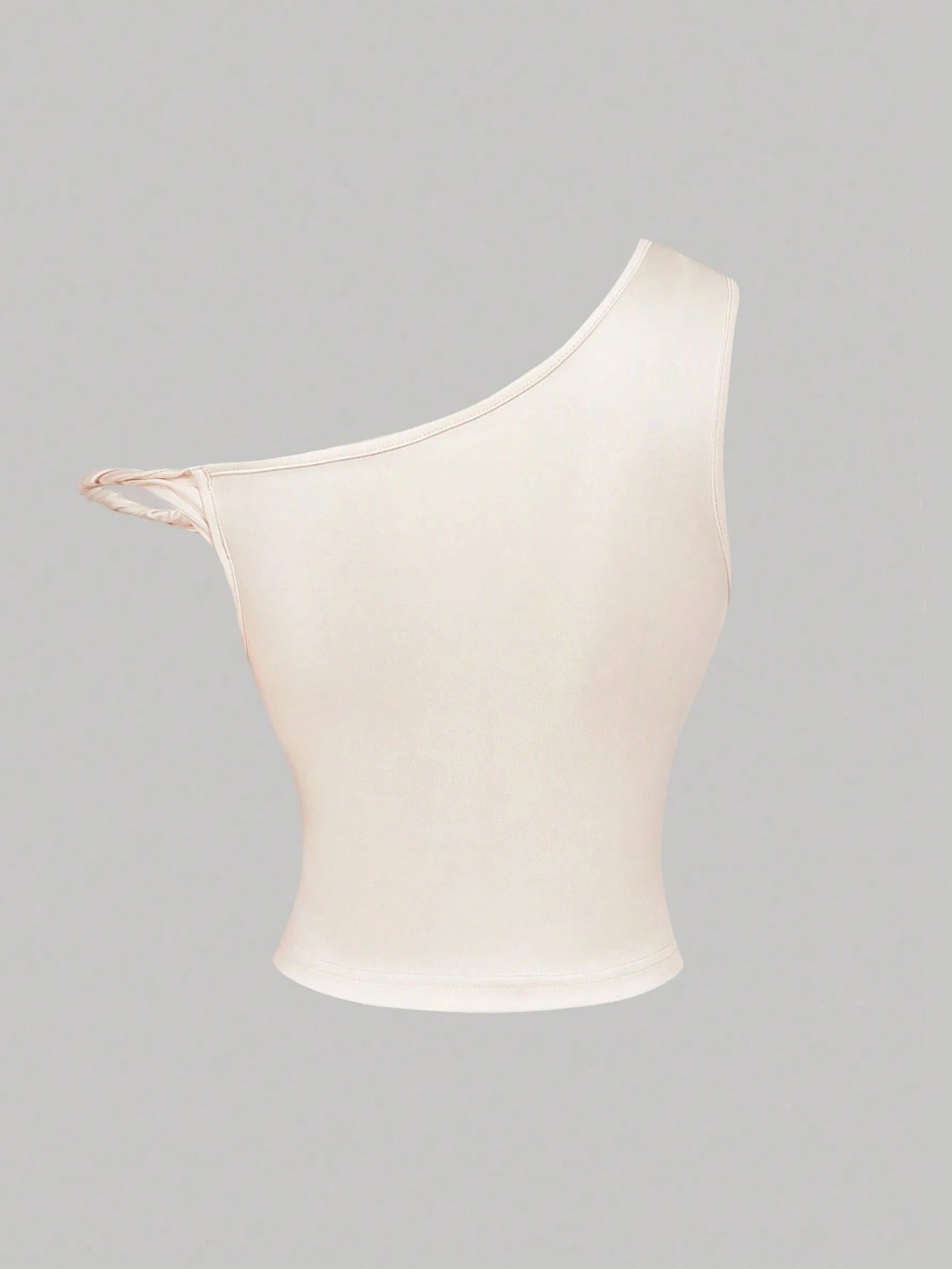 MOD Women's Asymmetric Shoulder Twist Front Vintage Flowy Streetstyle 2000s Floral Crop Top Cream Summer Boho Vacation Chic Graphic Print Tank Top Date