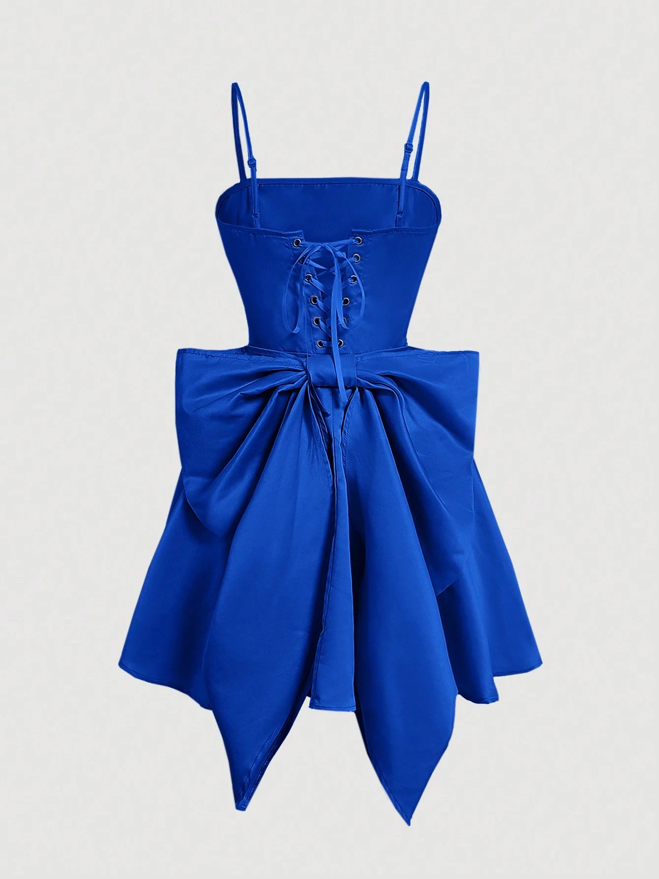 MOD Women's Solid Color Bow Back Bow Decor Elegant Camisole Dress
