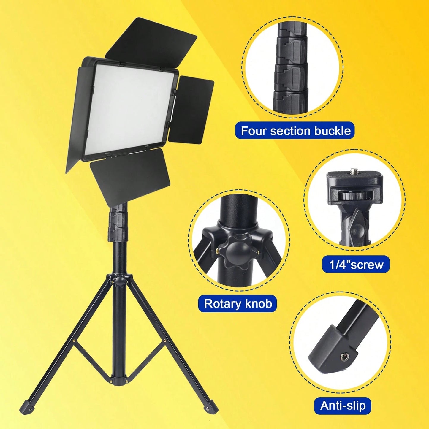 Multi Functional 10 Inch LED Fill Light Portable Photography Live Light 145cm Adjustable Bracket With Three Color Modes (Color Temperature, Cool White, Warm Light) Adjustable With Windshield Partition