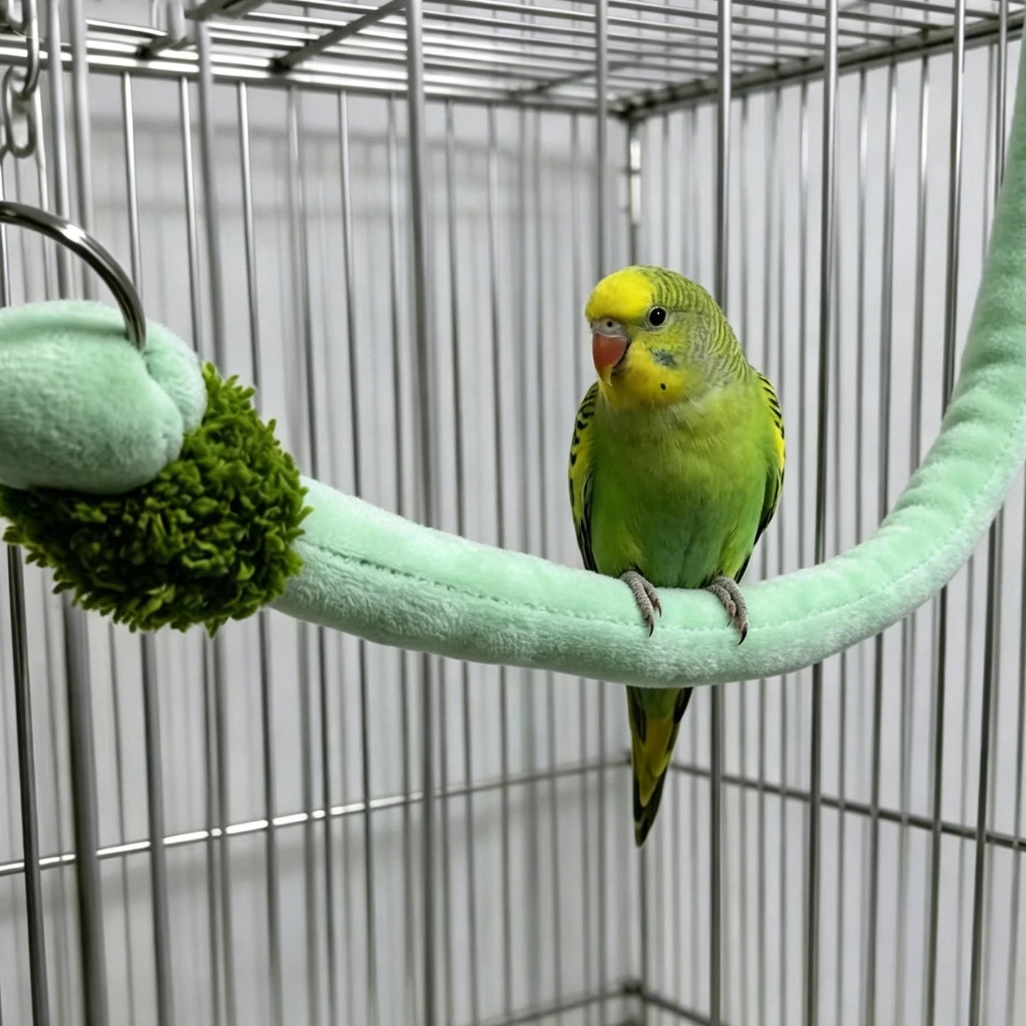 Multi-Functional Pet Cage Hammock & Climbing Ladder, Fun Swing Rope Bridge Toy For Small Animals Like Parrots & Hamsters, Interactive Playground Accessory