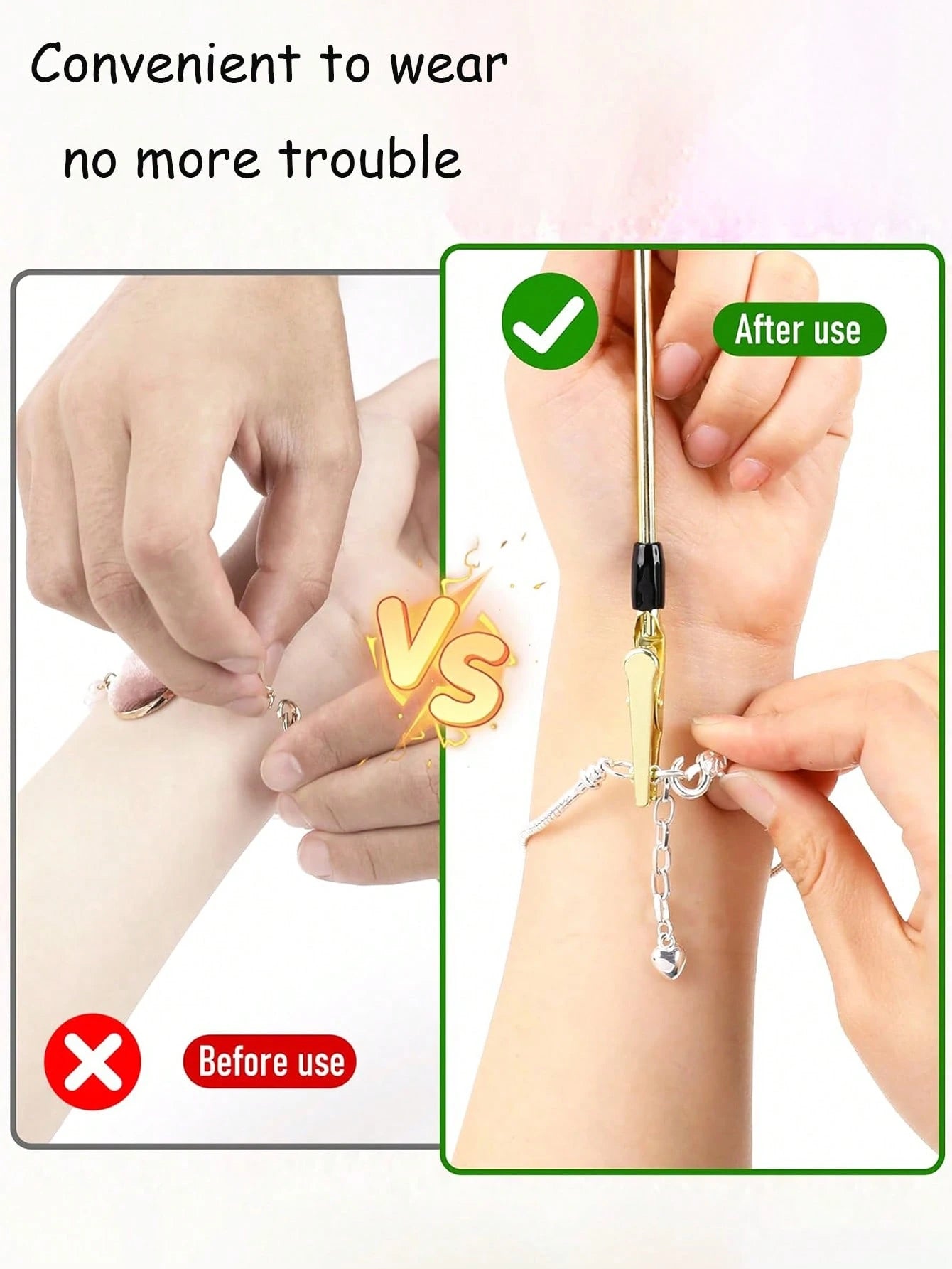 Multicolor Bracelet Helper Tool, Bracelet Clasp Fastener, Jewelry Wearing Aid With Alligator Clip For Bracelet, Necklace & Watch, Portable Accessory
