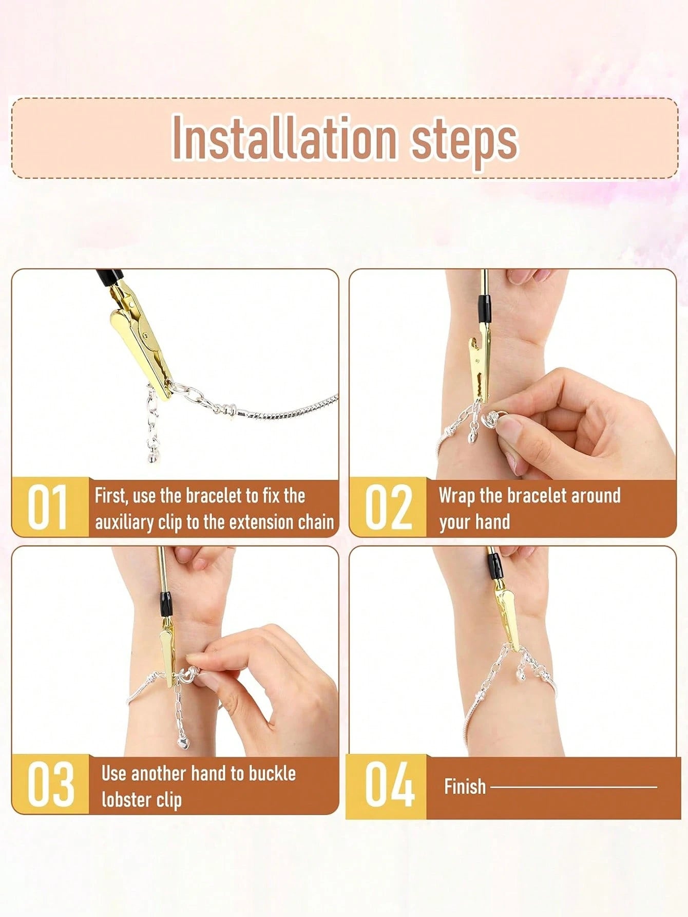 Multicolor Bracelet Helper Tool, Bracelet Clasp Fastener, Jewelry Wearing Aid With Alligator Clip For Bracelet, Necklace & Watch, Portable Accessory