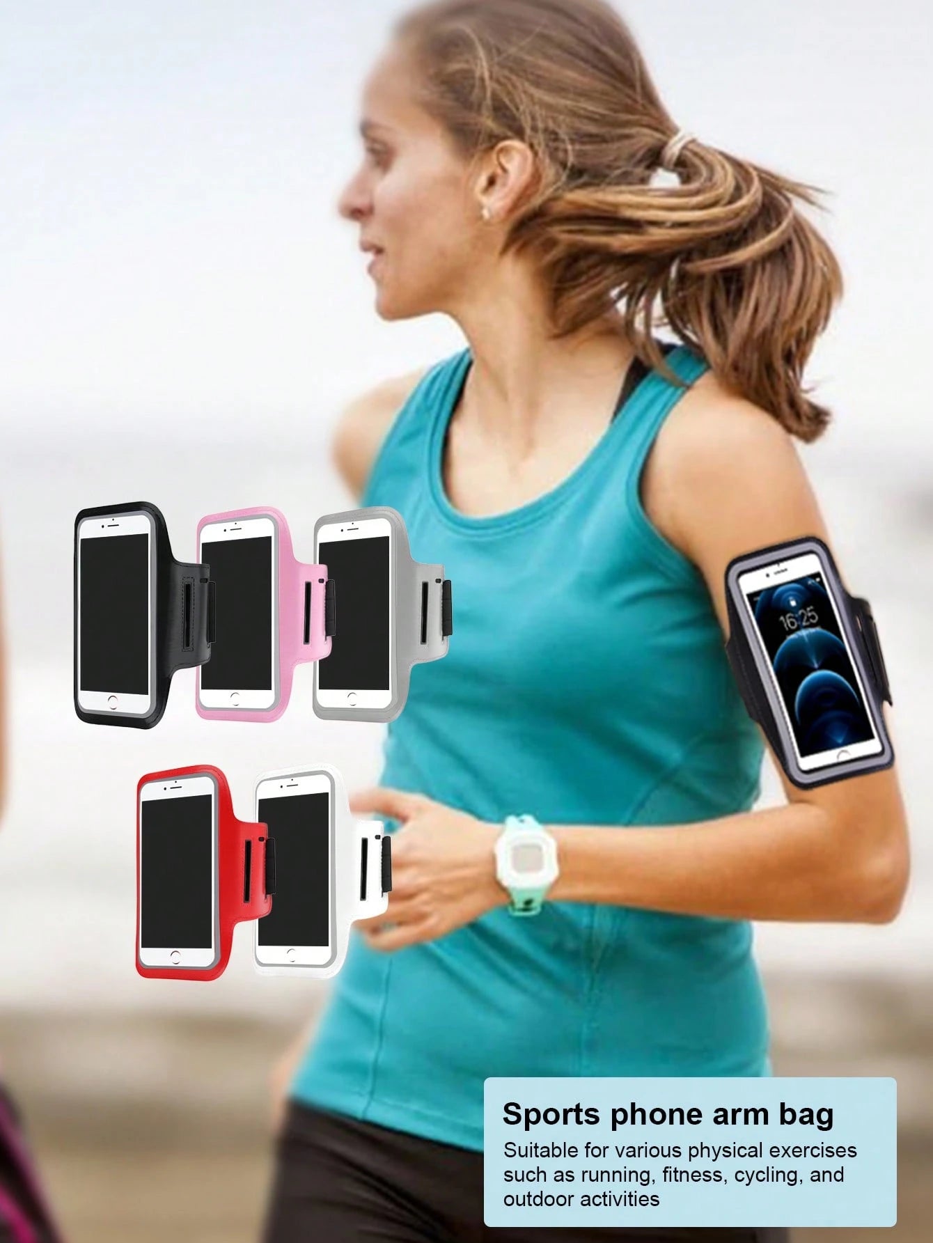 Multifunctional Waterproof Armband Phone Holder For Outdoor Sports, Running, Hiking, Cycling, Fitness, Touchscreen Phone Arm Bag