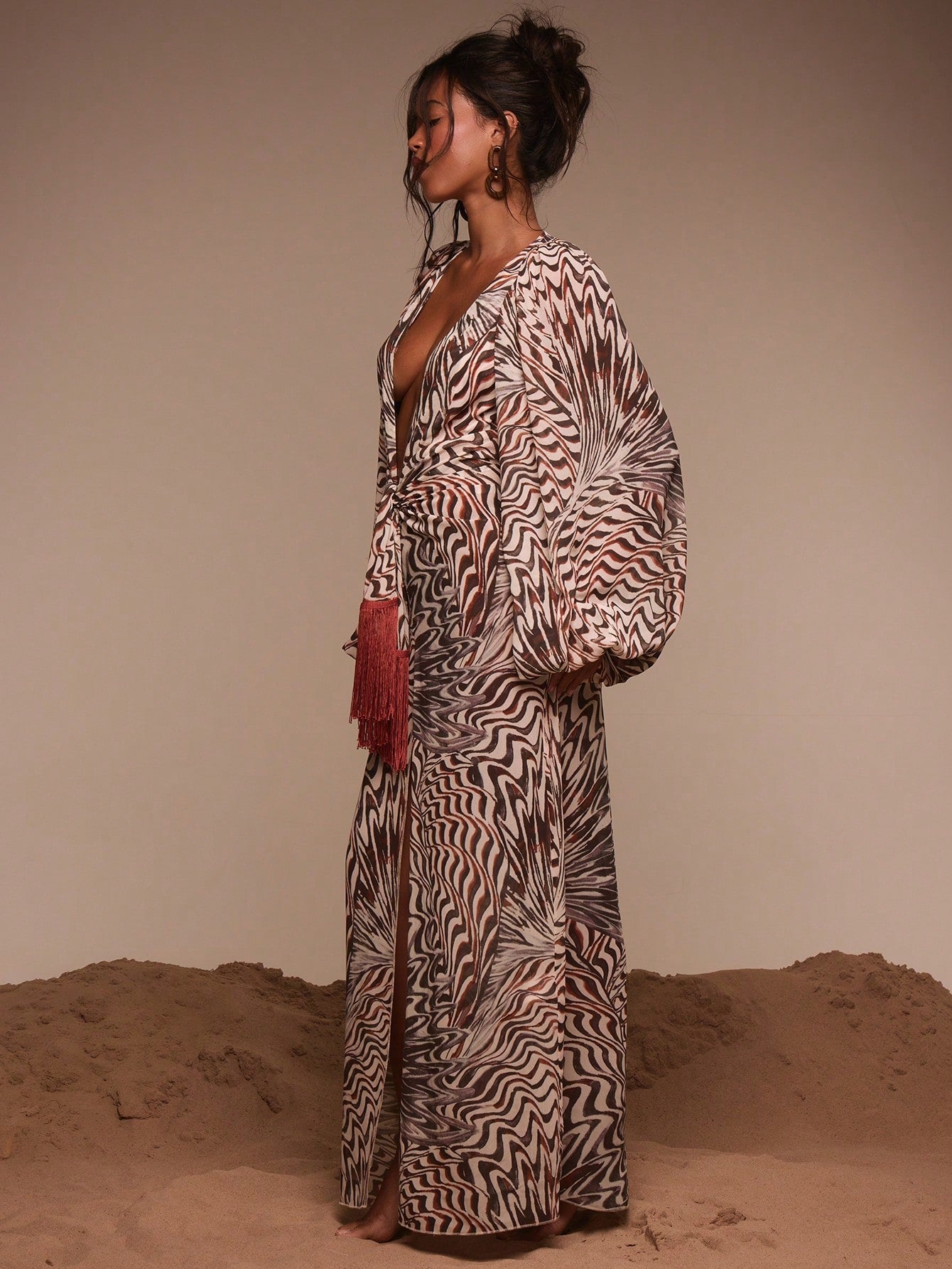 MUSERA Floral Paisley Print Cute Chiffon Relaxed Long Sleeve Light Weight Spring Summer Beach Club Maxi Dress Vacation Wedding Guest Fall Elegant Date