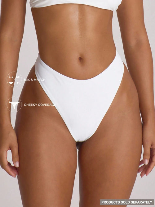Musera Resort High Fit Coverage Cheeky Bikini Bottoms Swim Vacation Holiday Summer Travel Beachwear Basics Hen Do Wedding Bridal Bachelorette Resort Core