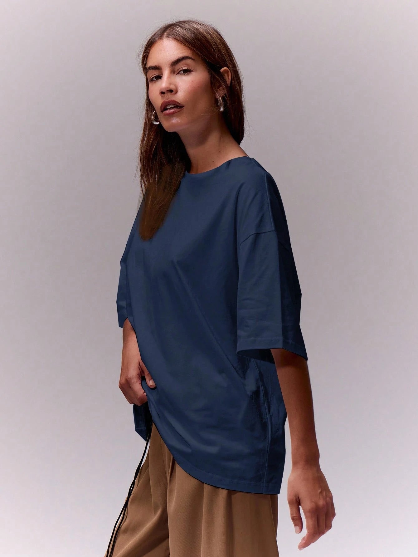 MUSERA Soft Oversized Crew Neck T Shirt Casual Vacation Capsule Wardrobe Everyday Oversized Tee Airport Back To School