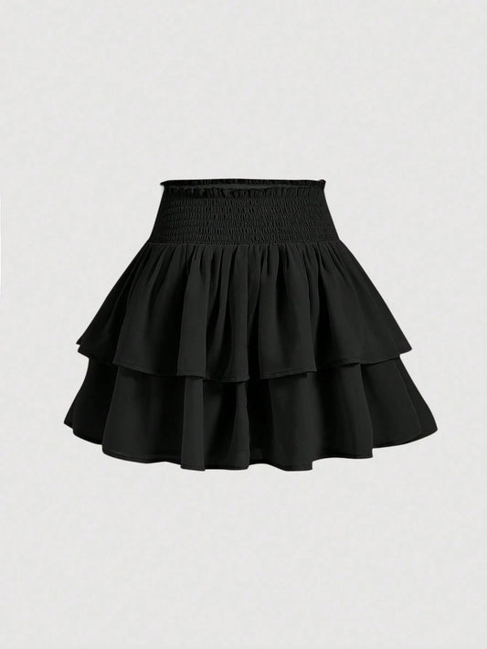 New Arrivals Cake-Shaped Skirt, High Waist Slimming Sweet And Sexy Mini Skirt For Women Black Spring, Aesthetic