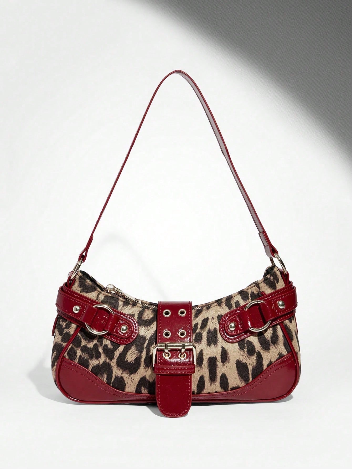 New Leopard Print Handbag Shoulder Bag, Holds Phones Coins, Elegant Purse For Shopping Trip Party Daily Work Students Office Working Women