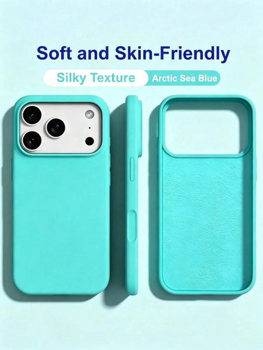 New Luxury Shockproof Soft Beige Skin-Friendly Phone Case, Compatible With IPhone 17 16 15 Pro 14 Plus 13 12 11 17 Pro Max Air XR XS Max X/XS 7/8 Plus 7/8, Anti-Drop Smooth Protective Cover, Durable D