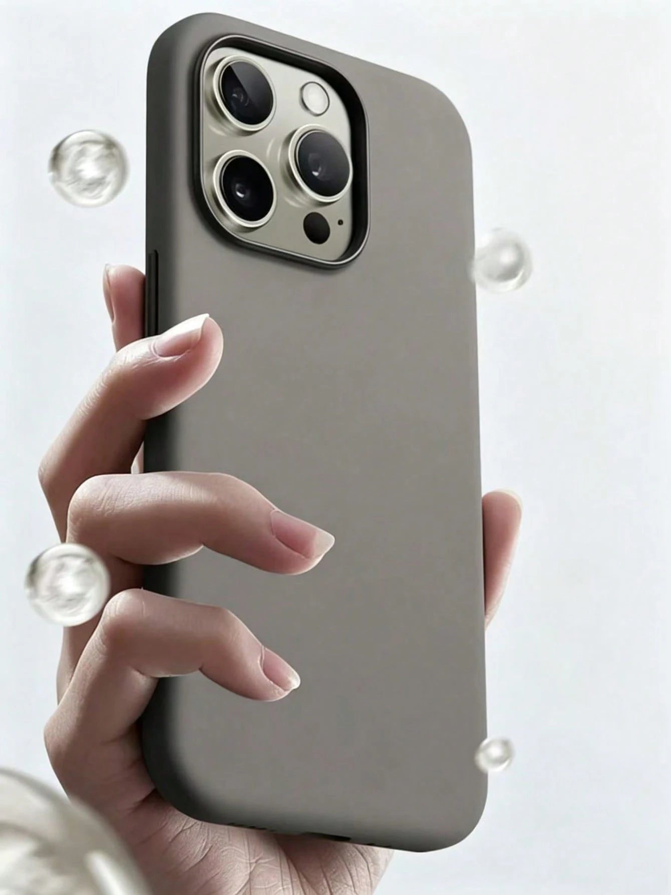 New Luxury Shockproof Soft Beige Skin-Friendly Phone Case, Compatible With IPhone 17 16 15 Pro 14 Plus 13 12 11 17 Pro Max Air XR XS Max X/XS 7/8 Plus 7/8, Anti-Drop Smooth Protective Cover, Durable D