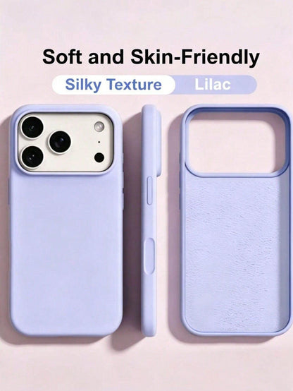 New Luxury Shockproof Soft Beige Skin-Friendly Phone Case, Compatible With IPhone 17 16 15 Pro 14 Plus 13 12 11 17 Pro Max Air XR XS Max X/XS 7/8 Plus 7/8, Anti-Drop Smooth Protective Cover, Durable D