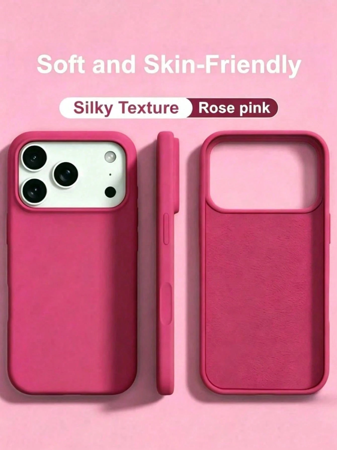 New Luxury Shockproof Soft Beige Skin-Friendly Phone Case, Compatible With IPhone 17 16 15 Pro 14 Plus 13 12 11 17 Pro Max Air XR XS Max X/XS 7/8 Plus 7/8, Anti-Drop Smooth Protective Cover, Durable D