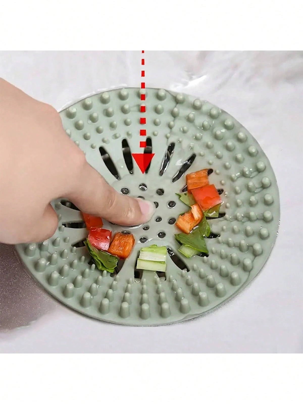 New Reusable Silicone Mesh Strainer, Suitable For Bathroom And Kitchen Sinks, Anti-Clogging Drain Protector, With Or Without Suction Cup Design, Perfect Gift For Homeowners