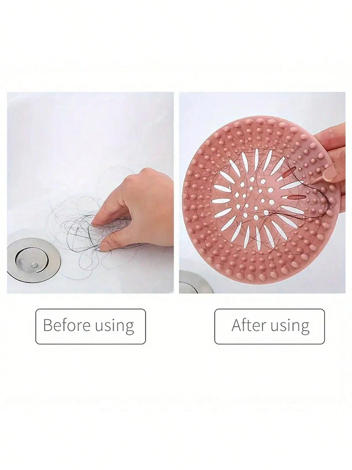 New Reusable Silicone Mesh Strainer, Suitable For Bathroom And Kitchen Sinks, Anti-Clogging Drain Protector, With Or Without Suction Cup Design, Perfect Gift For Homeowners