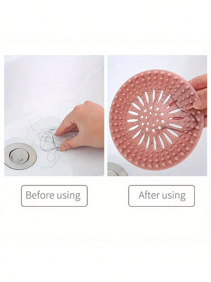 New Reusable Silicone Mesh Strainer, Suitable For Bathroom And Kitchen Sinks, Anti-Clogging Drain Protector, With Or Without Suction Cup Design, Perfect Gift For Homeowners
