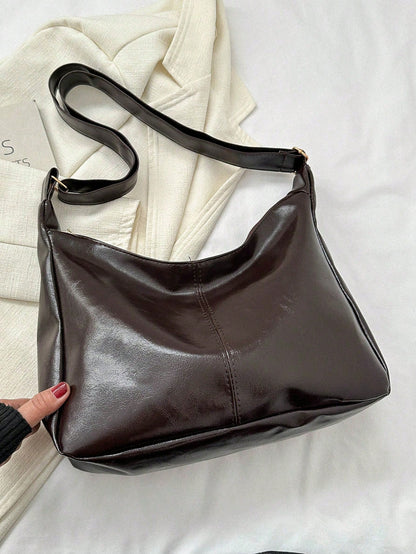 New Textured Handbag, Fashionable Casual Commuter Crossbody Bag, Soft Tote Bag, Women's Large Capacity Versatile High-End Textured Niche Commuter Bag
