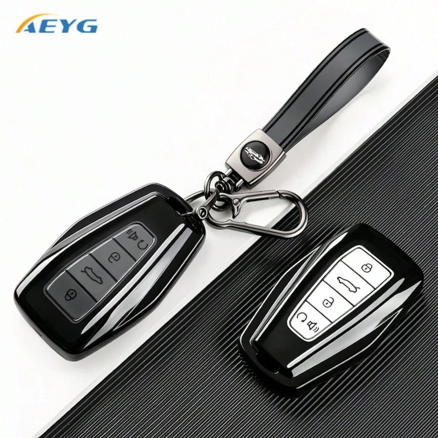 NEW TPU Car Key Fob Cover Case Holder, For Geely Emblem Coolray Emgrand GT GS S Manjaro Atlas For Pro Okavango Tugella, For Proton S70 X50 X70 Key Caps Additions