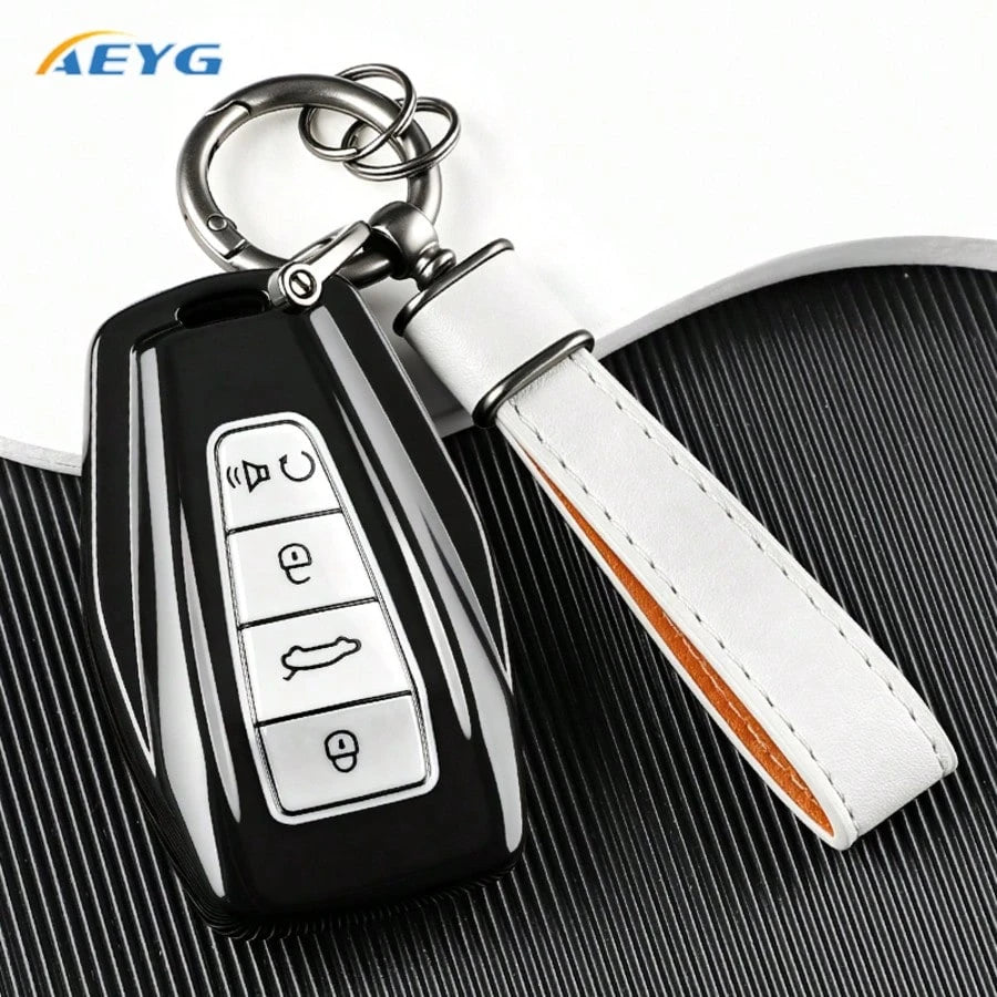 NEW TPU Car Key Fob Cover Case Holder, For Geely Emblem Coolray Emgrand GT GS S Manjaro Atlas For Pro Okavango Tugella, For Proton S70 X50 X70 Key Caps Additions