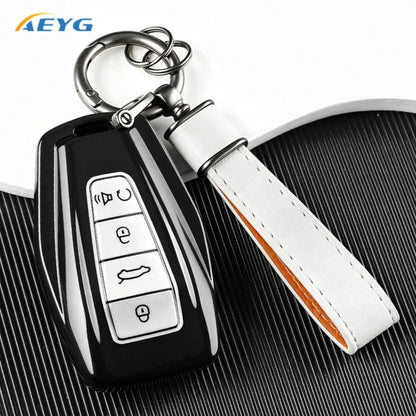 NEW TPU Car Key Fob Cover Case Holder, For Geely Emblem Coolray Emgrand GT GS S Manjaro Atlas For Pro Okavango Tugella, For Proton S70 X50 X70 Key Caps Additions