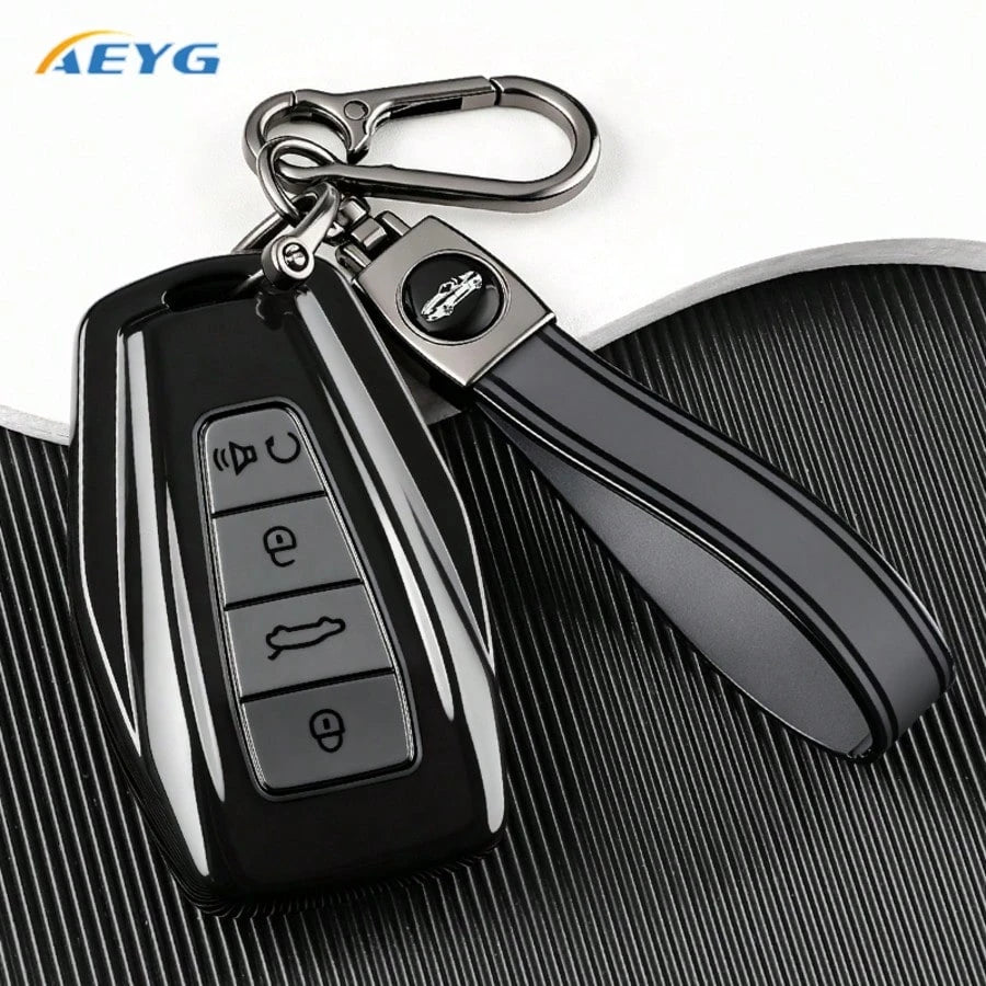 NEW TPU Car Key Fob Cover Case Holder, For Geely Emblem Coolray Emgrand GT GS S Manjaro Atlas For Pro Okavango Tugella, For Proton S70 X50 X70 Key Caps Additions