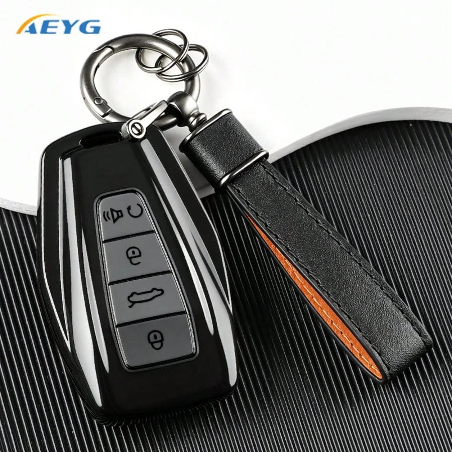 NEW TPU Car Key Fob Cover Case Holder, For Geely Emblem Coolray Emgrand GT GS S Manjaro Atlas For Pro Okavango Tugella, For Proton S70 X50 X70 Key Caps Additions