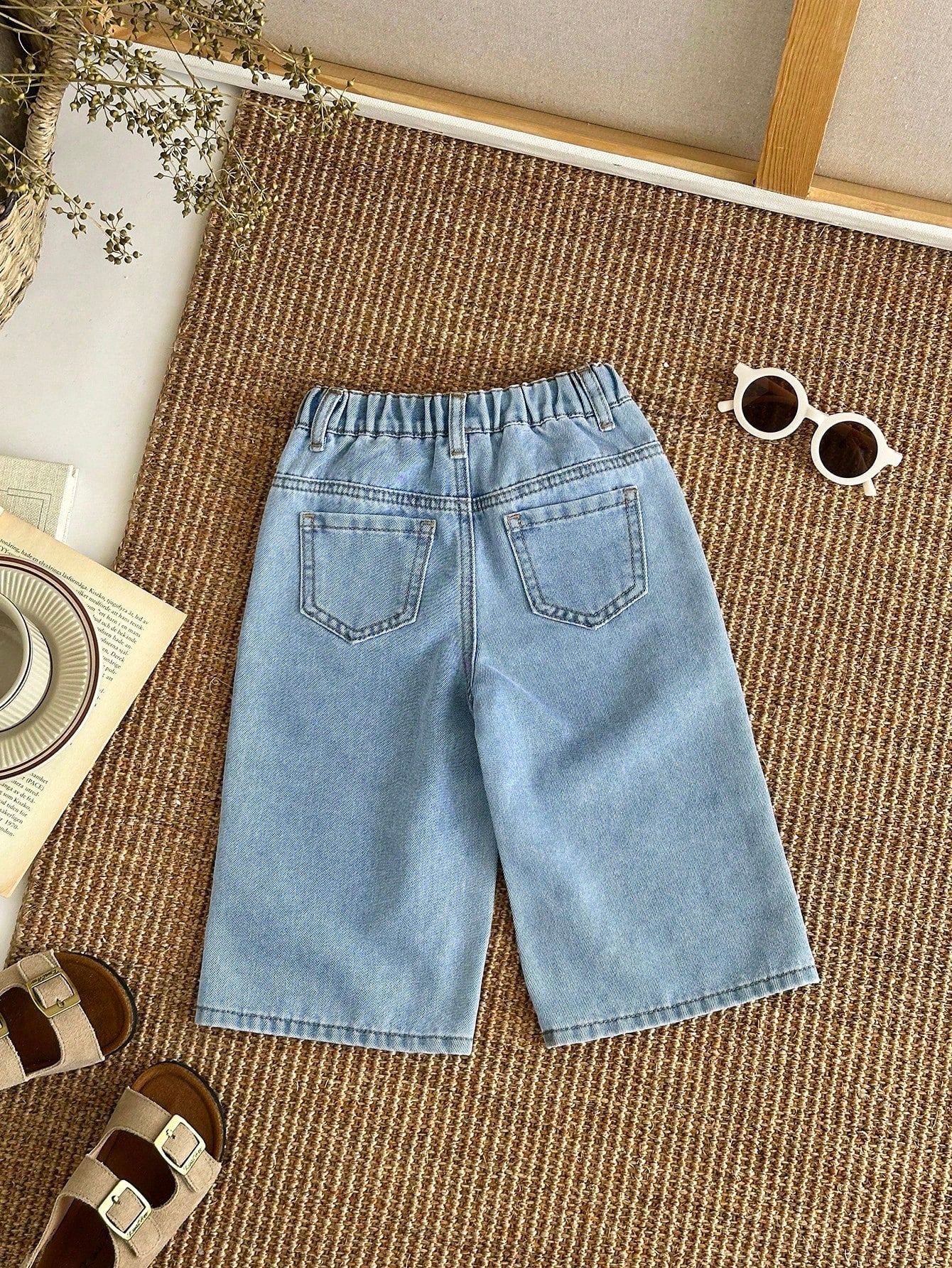 New Vintage Baby Boy Retro Stonewashed Casual Soft Loose Fit Blue Denim Jeans Fall Winter,Casual And Versatile For Fall/Winter Dailywear And Streetwear,For Christmas,Baby New Year,Thanksgiving,Stylish