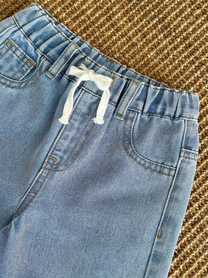 New Vintage Baby Boy Retro Stonewashed Casual Soft Loose Fit Blue Denim Jeans Fall Winter,Casual And Versatile For Fall/Winter Dailywear And Streetwear,For Christmas,Baby New Year,Thanksgiving,Stylish