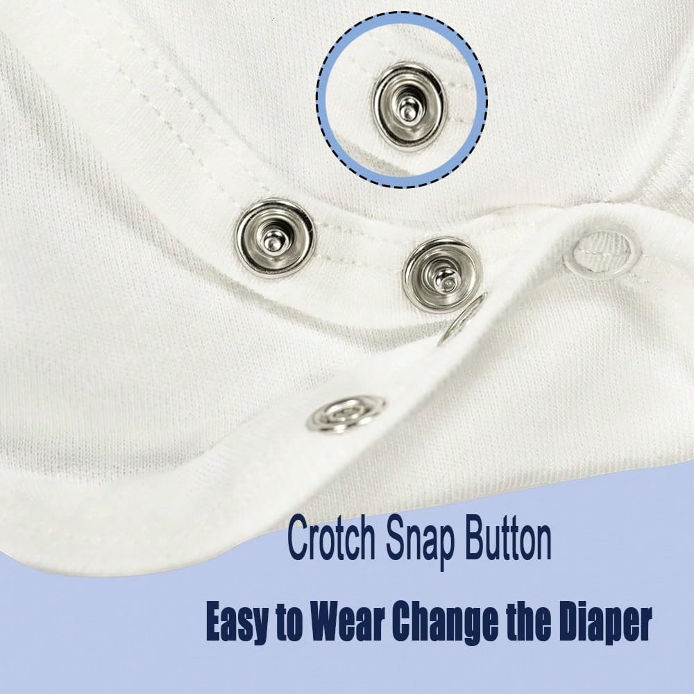 Newborn Baby Bodysuit Romper Outfit Grandma Has Waited A Long Time For Me Cozy & Sweet Button Closure Lively Style Popular Perfect Gift For Grandma, Parents, Perfect For Coming Home & Celebrations