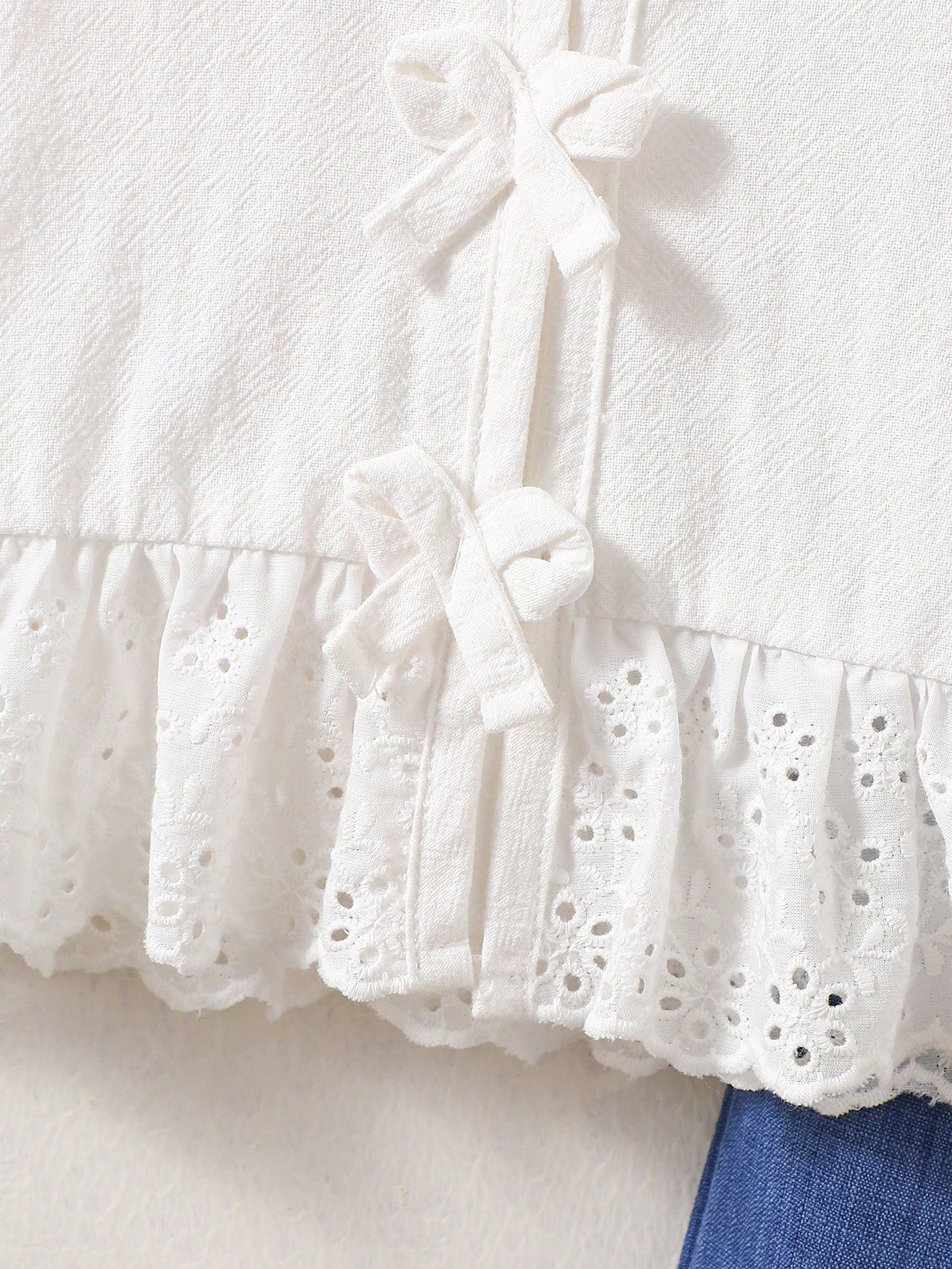 Newborn Baby Girl Outfit Blue And White Stripe Summer Cute Baby Shower Sleeveless Top With Lace