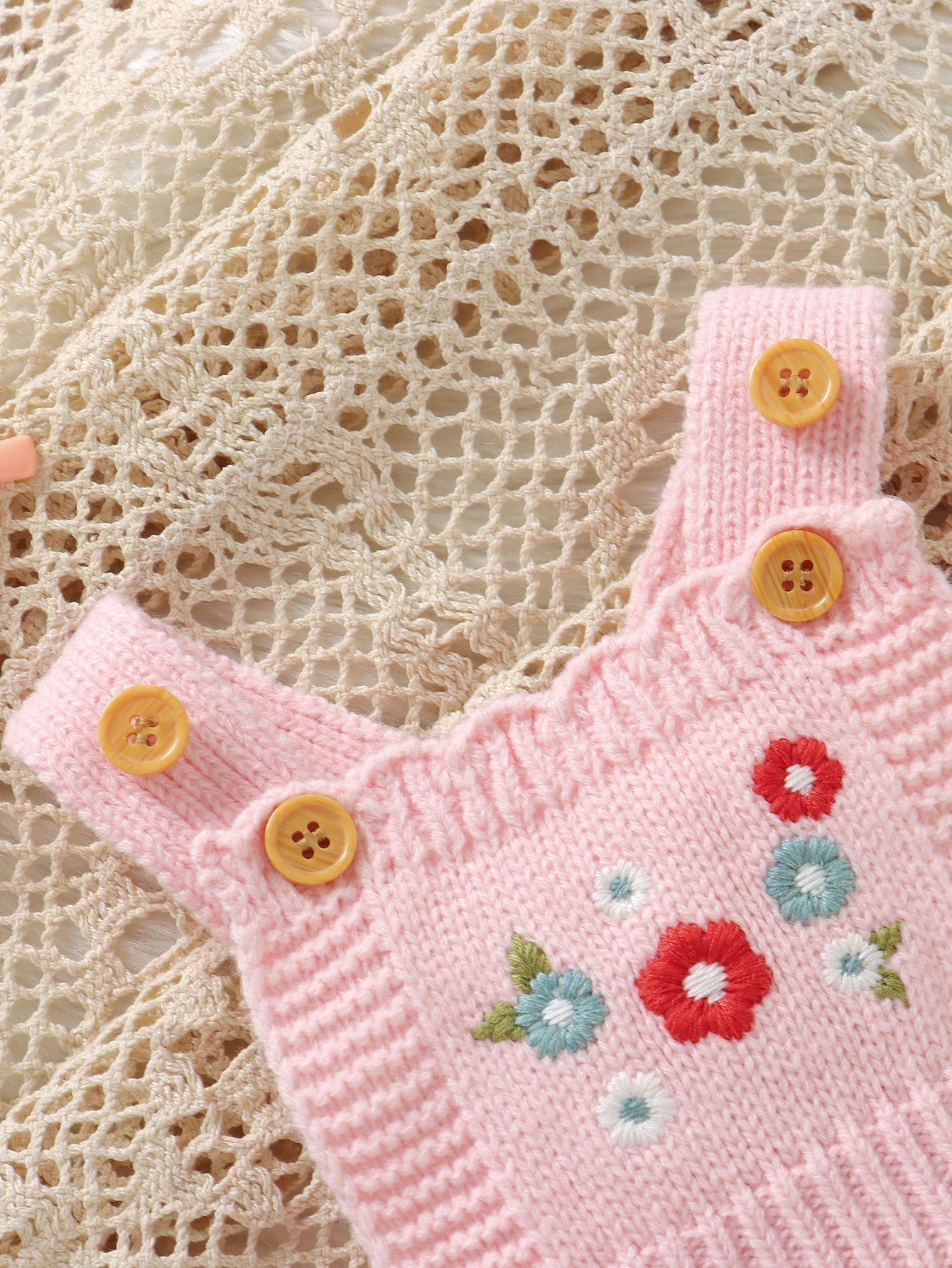 Newborn Baby Girl Pink Sweater Romper,Cute Autumn Suspender Style With Embroidered Socks Design,Fashionable Elegant Knitted Jumpsuit Overalls Outfits