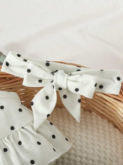 Newborn Baby Girl Summer New Printed Pattern Cute Triangle Bib Set With Headband