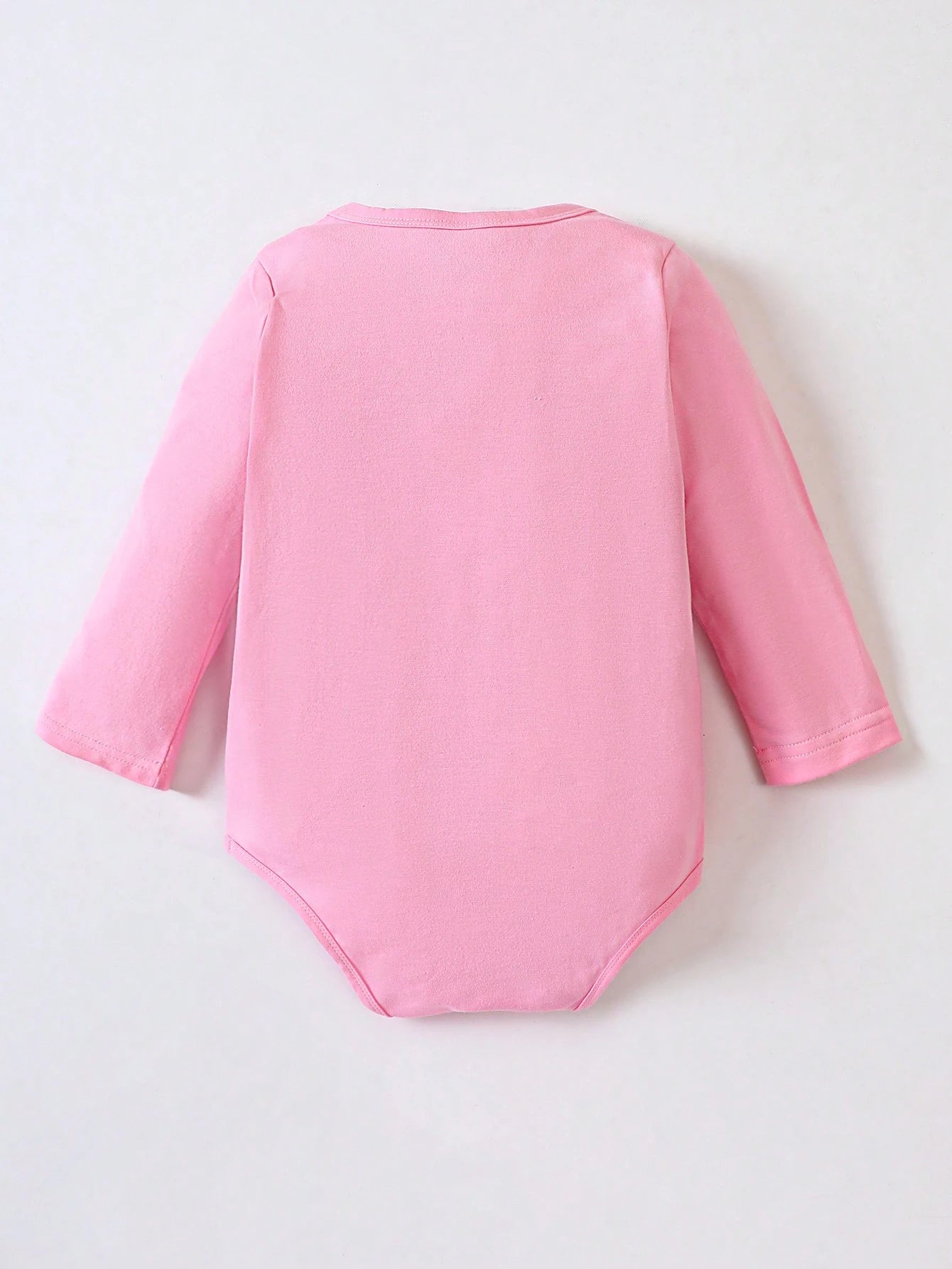 Newborn Baby Girls' Casual Bodysuit With Fun Letter Print, Base Layer