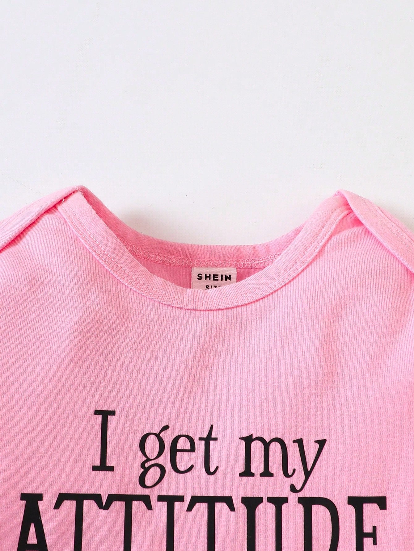 Newborn Baby Girls' Casual Bodysuit With Fun Letter Print, Base Layer