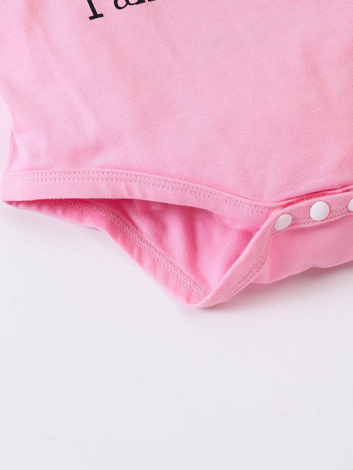 Newborn Baby Girls' Casual Bodysuit With Fun Letter Print, Base Layer