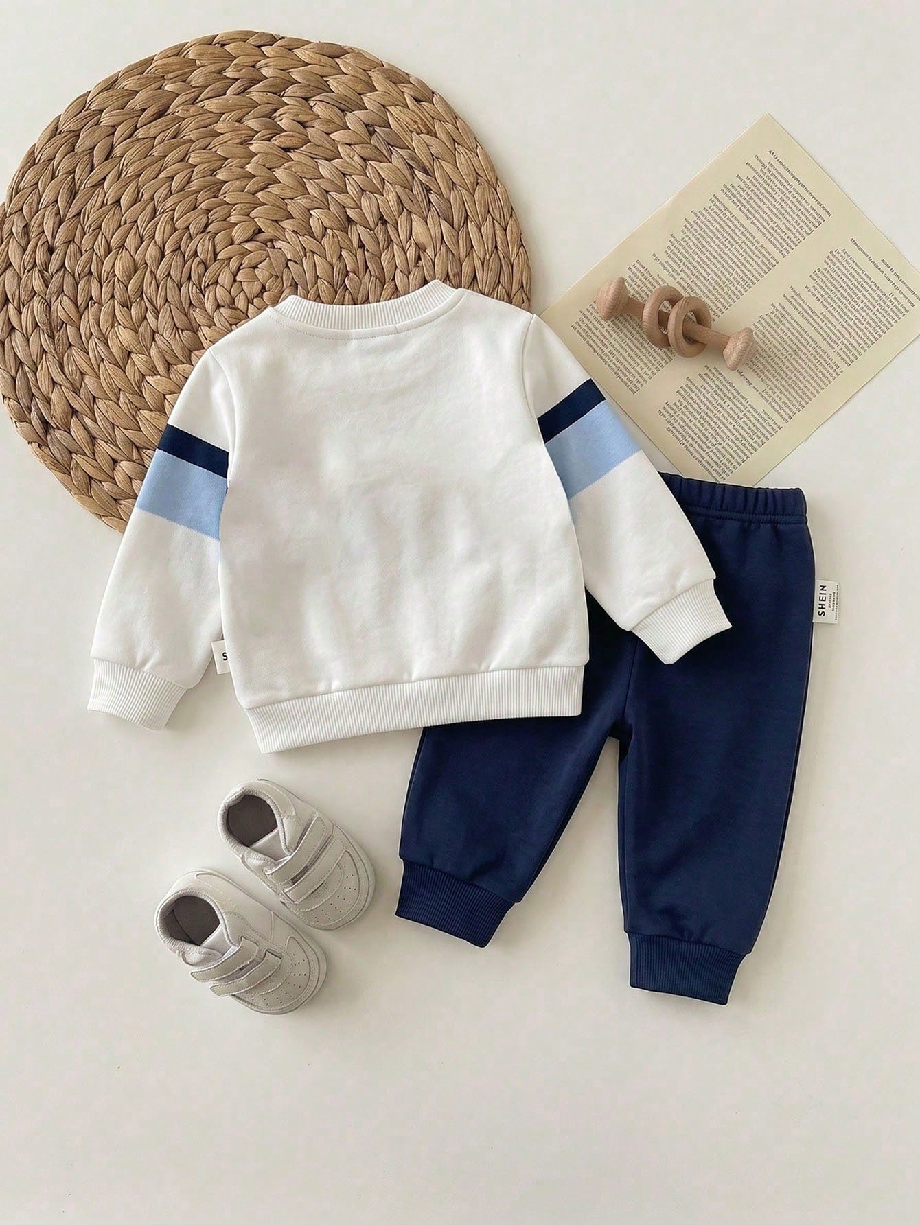Newborn Baby Knight Pattern Long Sleeve Top And Pants Casual Daily Outfit Set