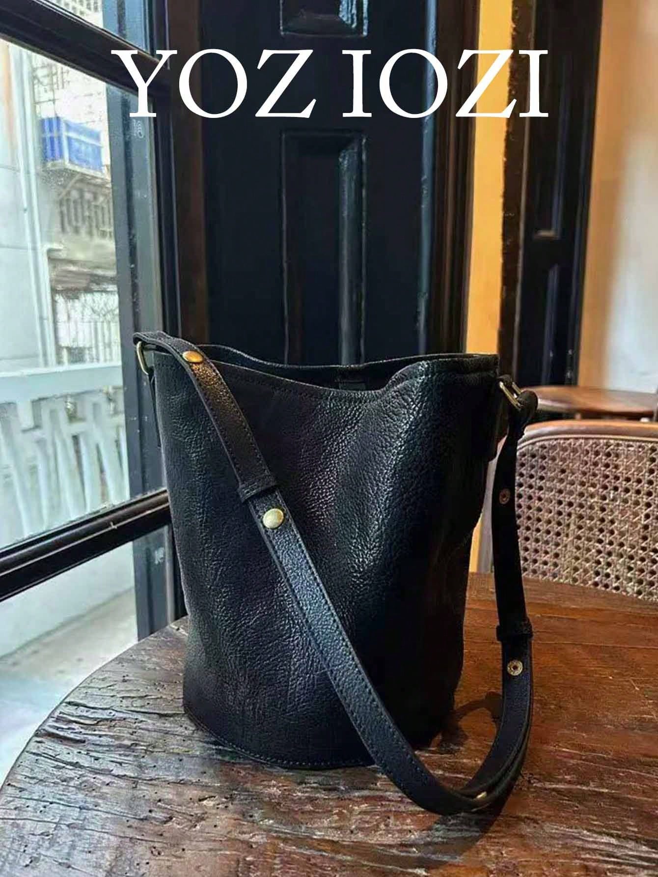 Niche Design Beaded Embroidery Bucket Bag, Summer Denim Effect Shoulder Bag, New Chinese Style Fashion Versatile Commute Outing Shopping Crossbody Bag For Women