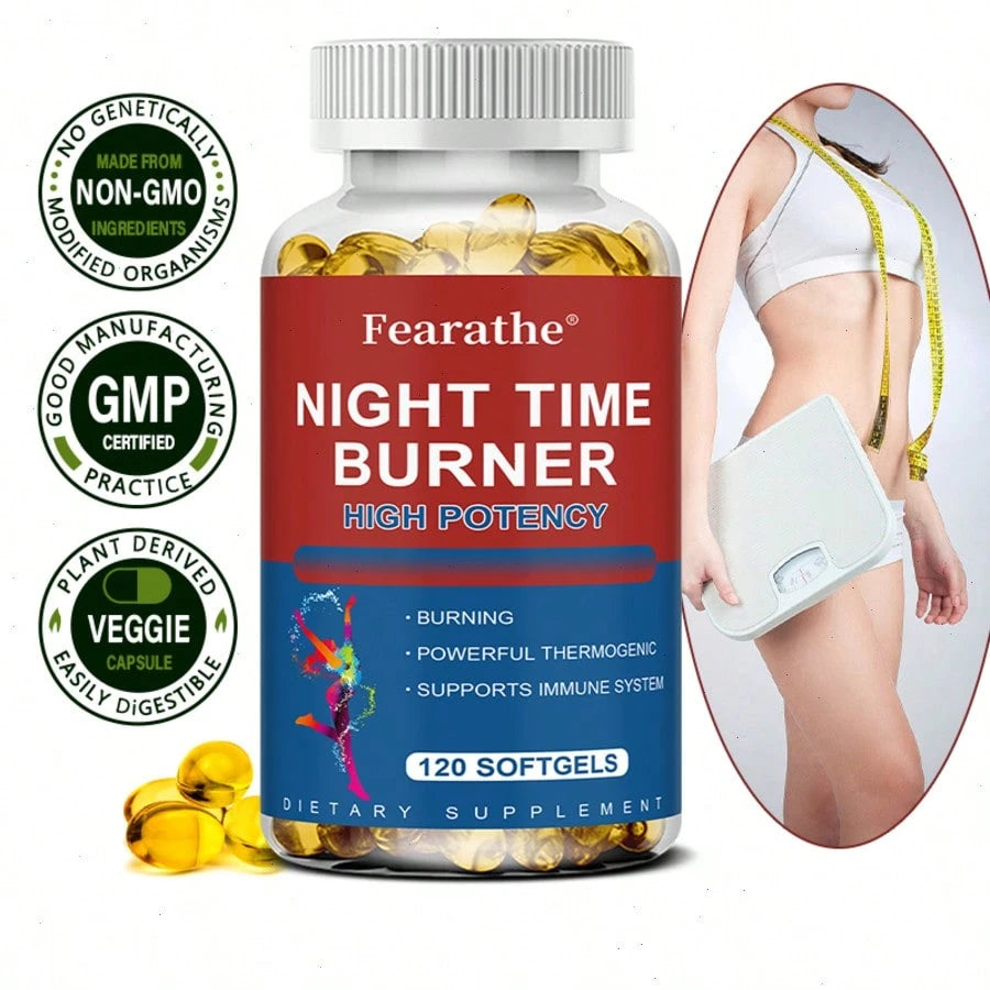 Nighttime Fat Burner- High Potency Formula With White Kidney Bean And Green Coffee Bean- Metabolism Support- 120 Softgels