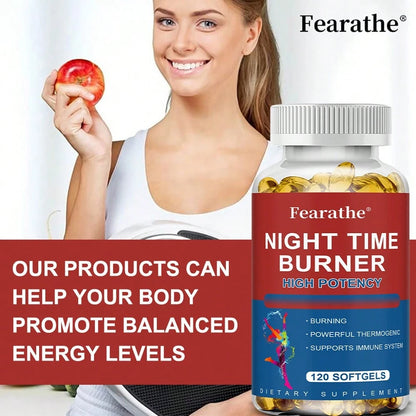 Nighttime Fat Burner- High Potency Formula With White Kidney Bean And Green Coffee Bean- Metabolism Support- 120 Softgels
