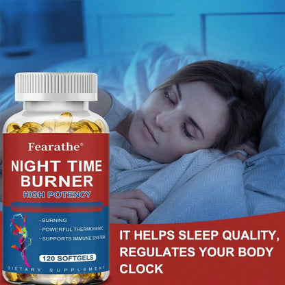 Nighttime Fat Burner- High Potency Formula With White Kidney Bean And Green Coffee Bean- Metabolism Support- 120 Softgels