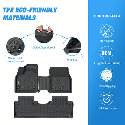 Nilight Luxury TPE Floor Mats Compatible With Nissan Ariya 2023-2025, Custom Fit Waterproof All Season Car Floor Liners, Interior Accessories