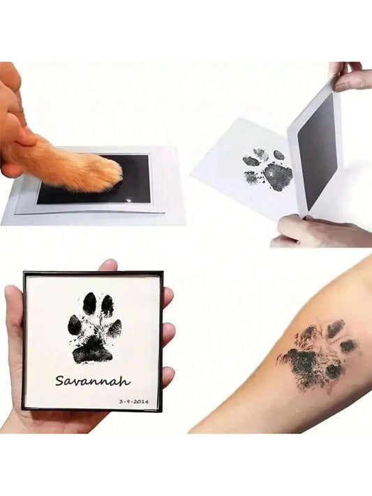 No-Touch Inkless Paw Print Kit- Perfect For Preserving Your Dog's Footprints, Inkless Pet Paw Print Pad, Ideal For Newborn Baby Handprint And Footprint Keepsake