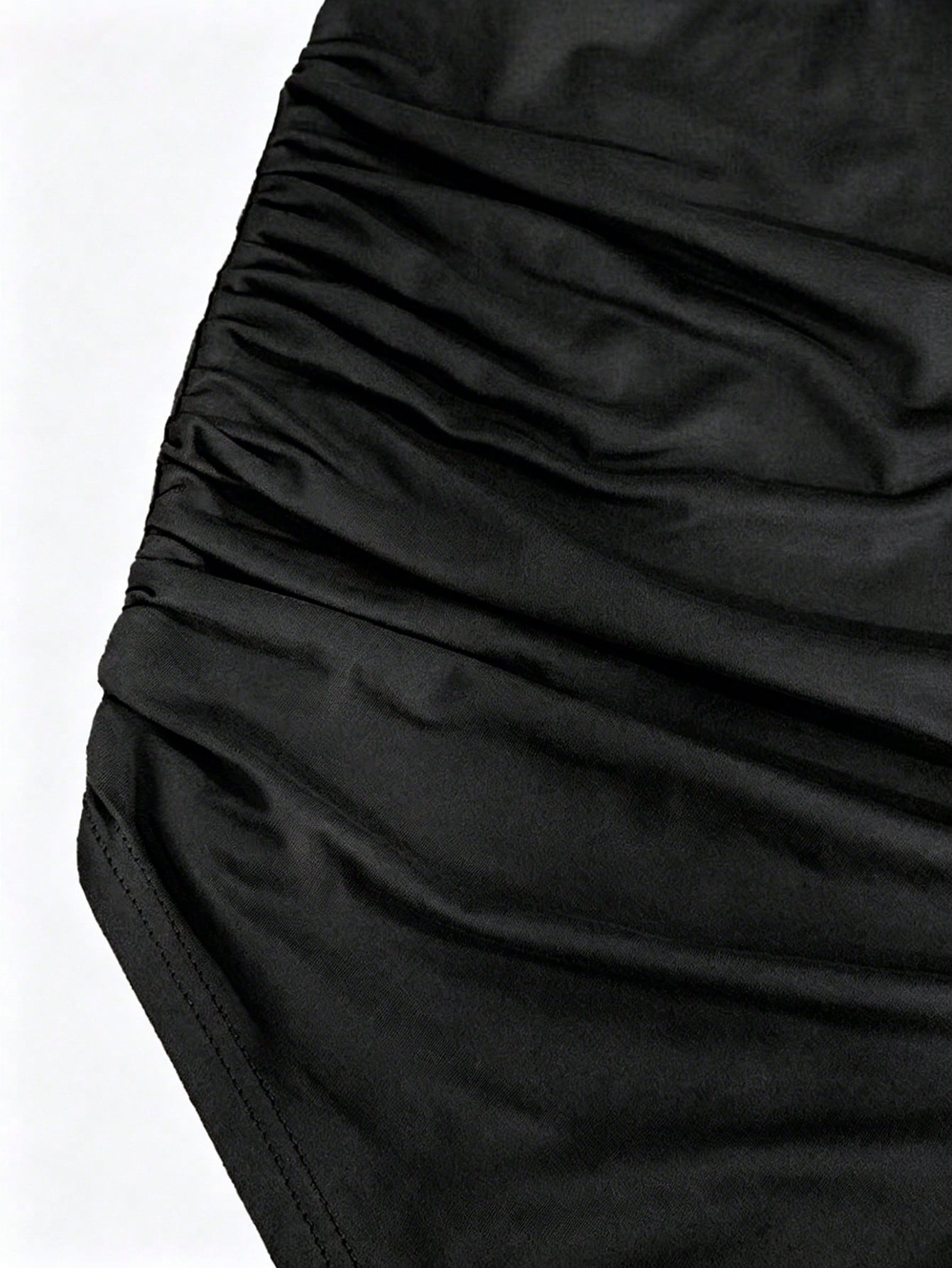 NostaNoir Women's Solid Color Pleated Elegant Waist Cinched Party Dress