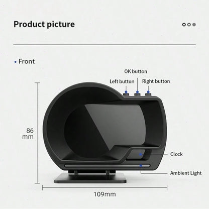 OBD + GPS HUD P24 Car OBD Head Up Display HUD On Board Computer Digital Speedometer Water Temp Fuel Consumption Slope Meter
