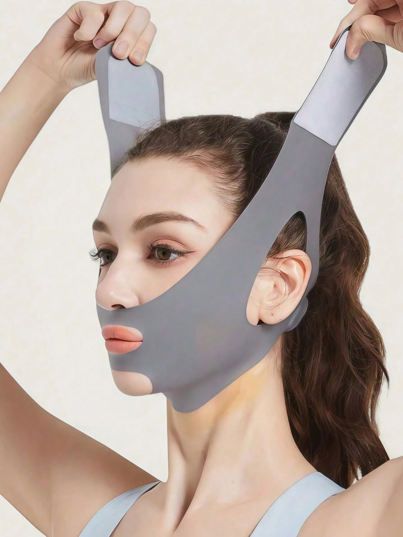 OBOVAY High Elasticity New Breathable Ice Silk Cooling Face Tool| Pressure-Relieving Breathable No-Mark, Comfortable Wear, Adjustable Size, High Elasticity Fit To Face. Graduation Birthday Party Gift