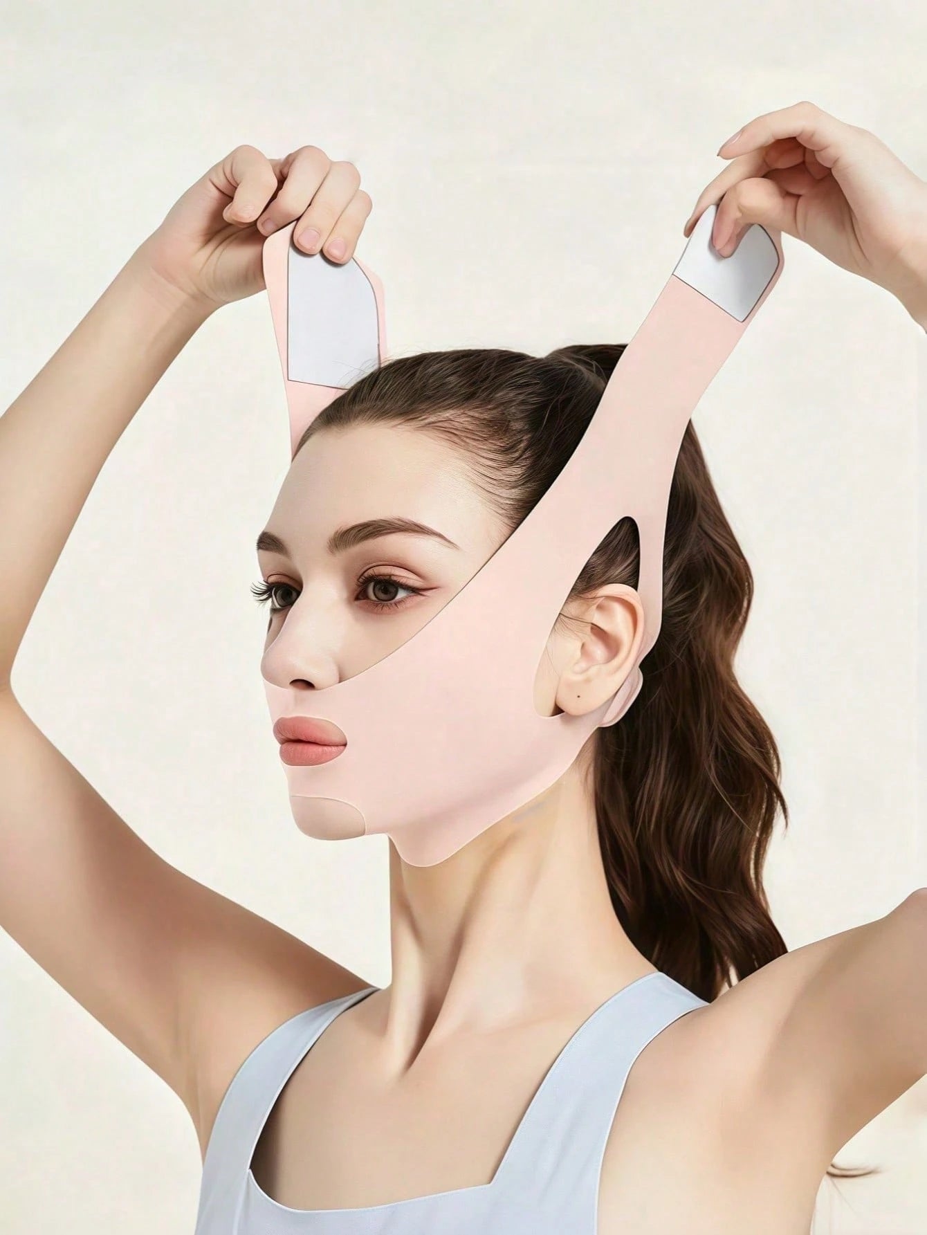 OBOVAY High Elasticity New Breathable Ice Silk Cooling Face Tool| Pressure-Relieving Breathable No-Mark, Comfortable Wear, Adjustable Size, High Elasticity Fit To Face. Graduation Birthday Party Gift