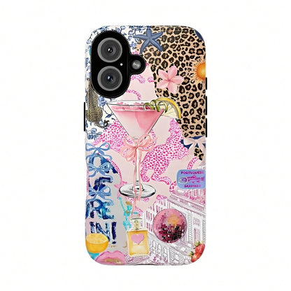 Ocean Style Collage Pattern Colorful Girls College Style 2 In 1 Film Phone Protective- Compatible With IPhone16,16plus,16promax,15Plus,15Pro,15ProMax,14,14Plus,14Pro,14ProMax,13,13Pro,13ProMax,12,12P