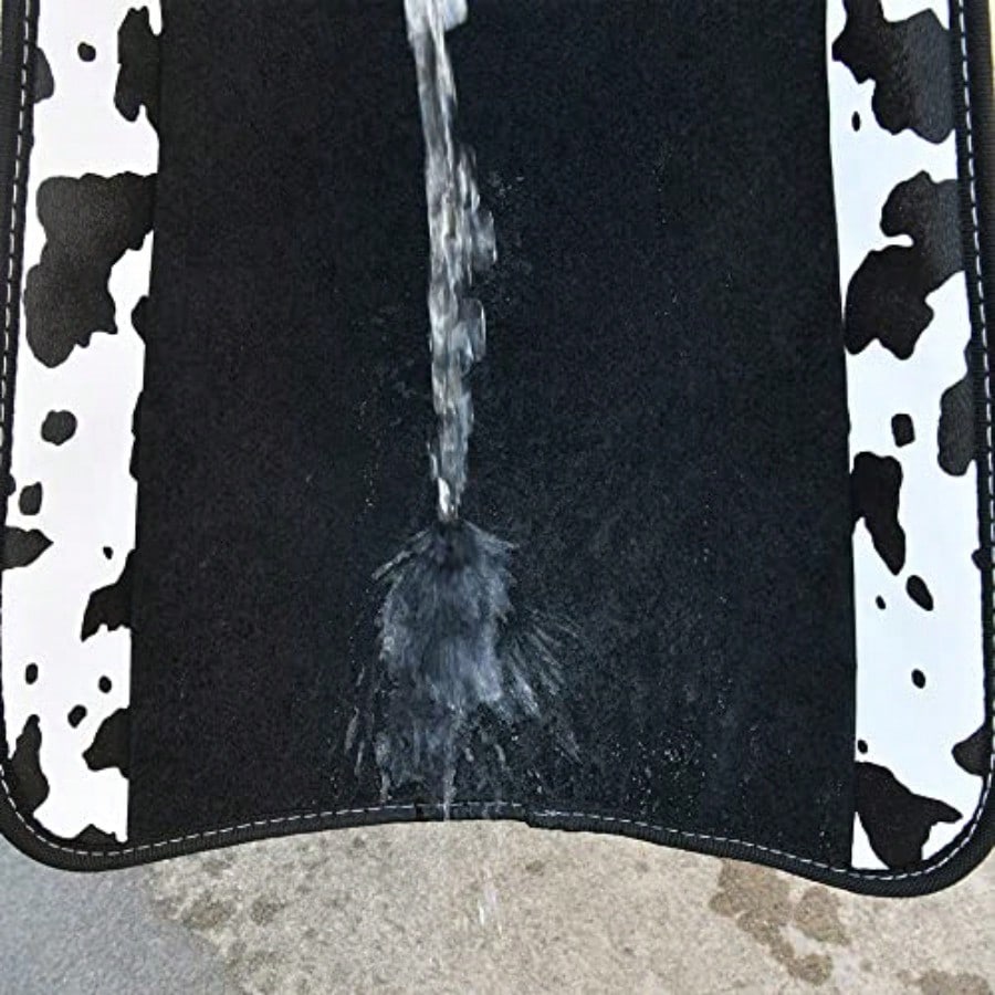 Of Univeral Fit Car Floor Ma Cow Print Car Ma Fit For UV Edan Truck Et Of 4pc Car Carpet With Driver Heel Pad And Nib Backing Or C Wen Girly Y Black White