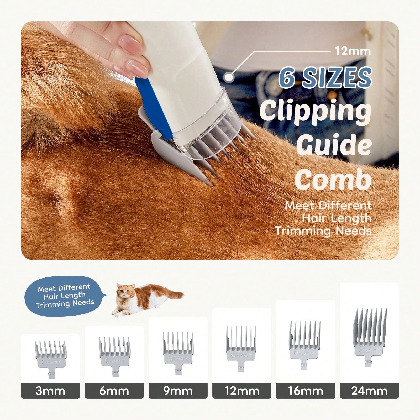 OLIXIS Pet Grooming Vacuum Kit, Low Noise Pet Hair Remover, 5 Professional Tools With Cordless Clippers For Dogs Cats All Hair Types, Easy For Home Use Grooming Brush